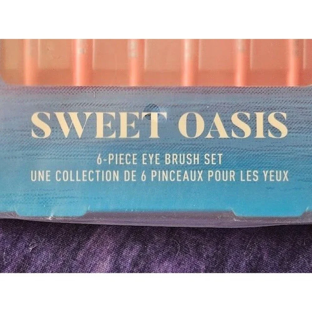 Morphe Sweet Oasis 6 Piece Eye Color Brush Set Pink Blue Synthetic Bristle BNIB